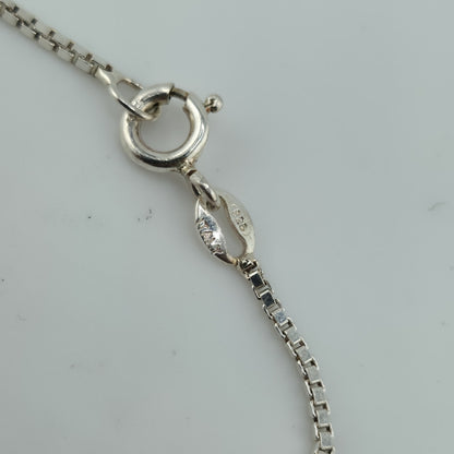 Sterling Silver 925 Italy Box Chain Necklace Approx 16” Dainty Minimalist Chain