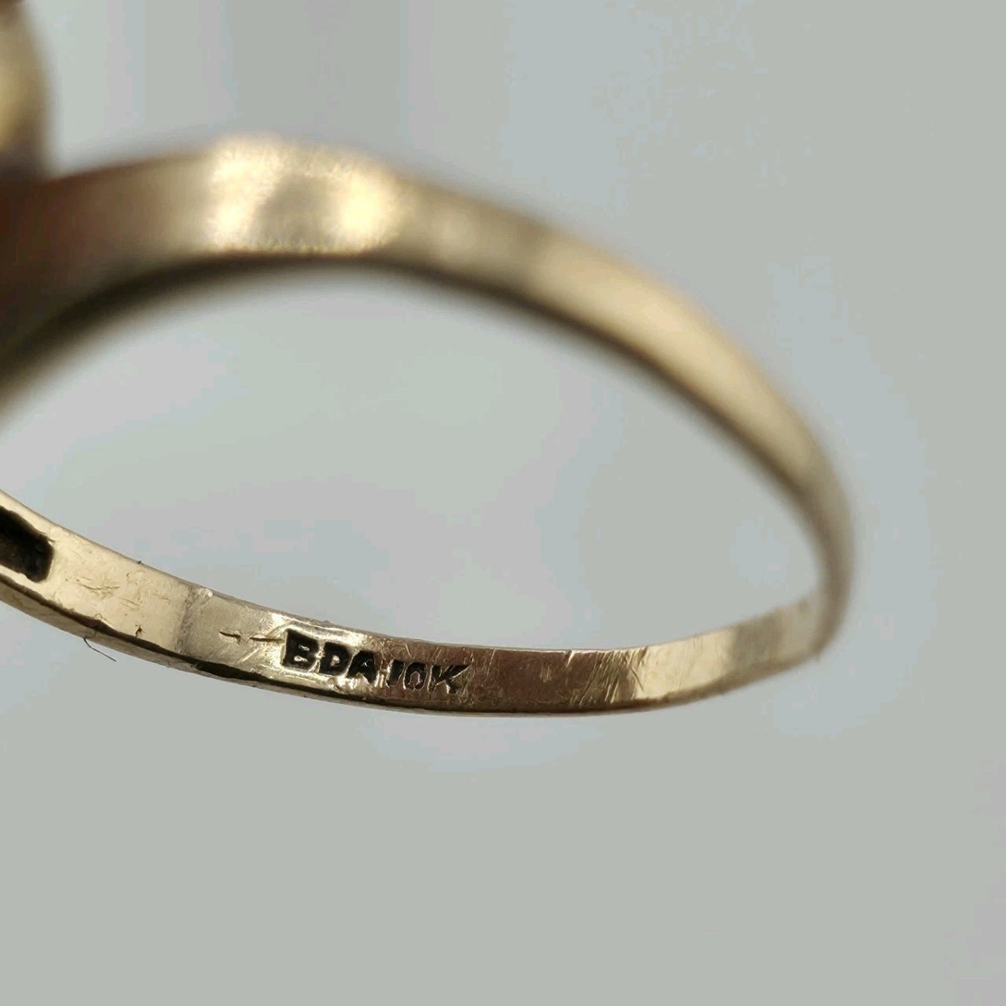 10K Yellow Gold Opal Ring Size 6.5 Vintage BDA Fiery Opal Statement Ring Vintage