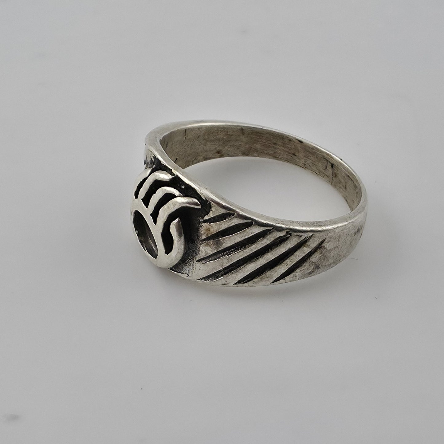 Vintage Sterling Silver Bear Paw Ring 7 Native American Southwestern Mid Centur