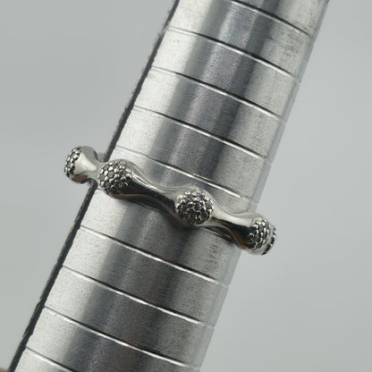 Pandora Pave LovePods Ring Size 9 Sterling Silver CZ Modern Designer 925 ALE