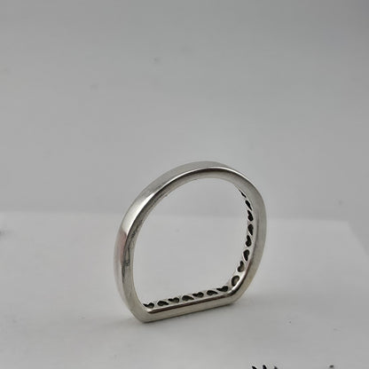 Pandora sterling silver logo bar stacking ring with a geometric design New 925