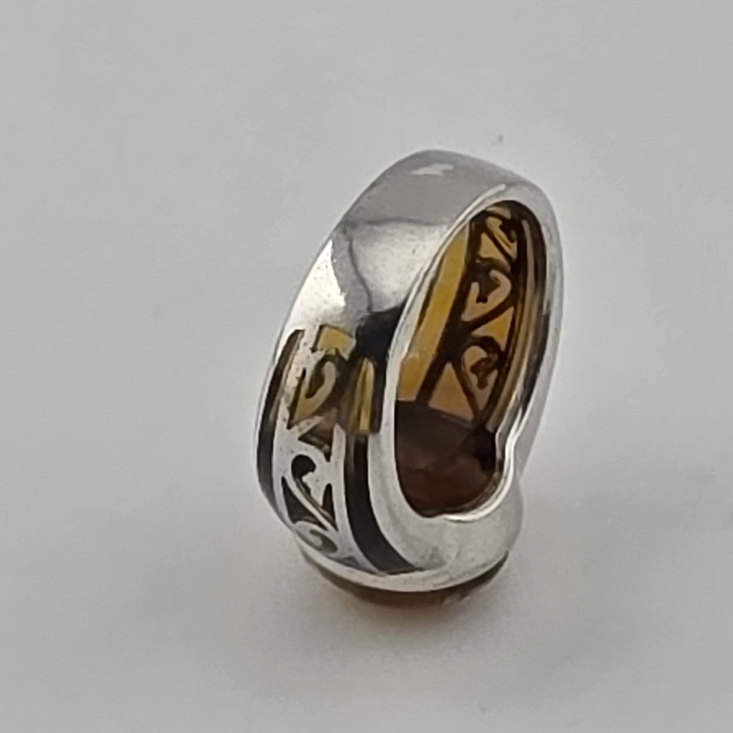 Alan K Sterling Silver 925 Millefiori Murano Glass Statement Ring Size 9 Italy