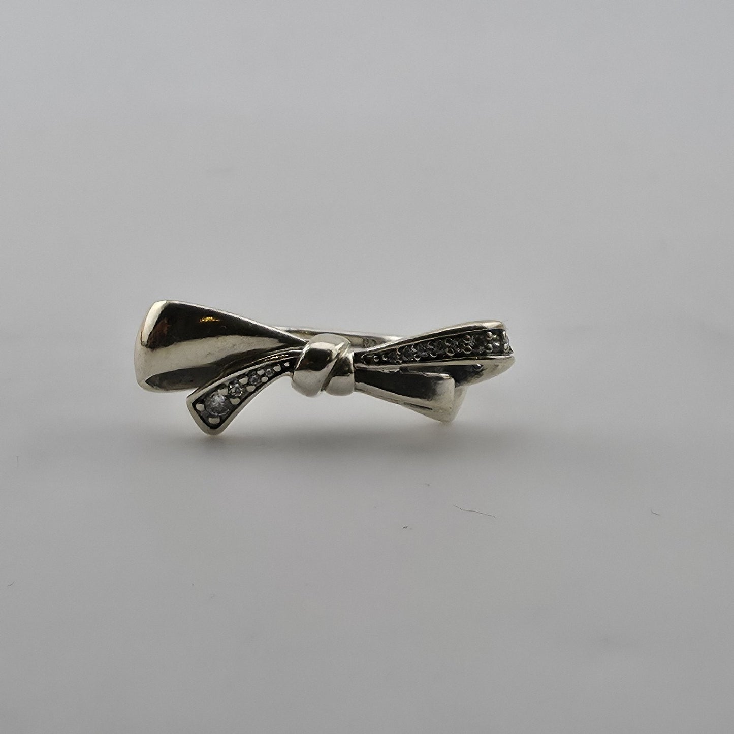 Pandora Sterling Silver Brilliant Bow Ring Size 5 ALE 50 New In Box Jewelry