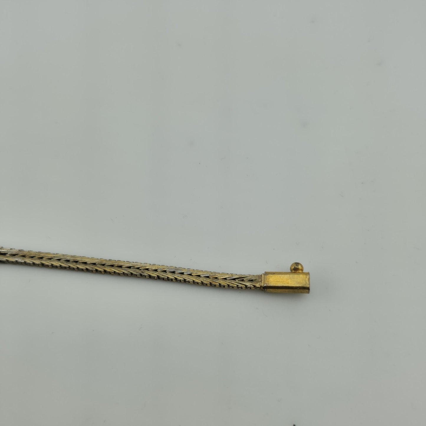 Sterling Silver Bracelet Two Tone Bracelet Panel Link 7" Vintage