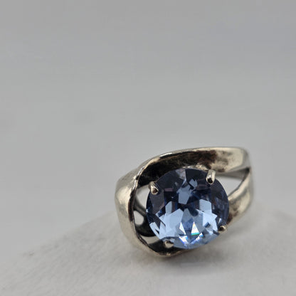 Noa Zuman Sterling Silver Blue Stone Ring Size 9 925 Statement Cocktail Ring
