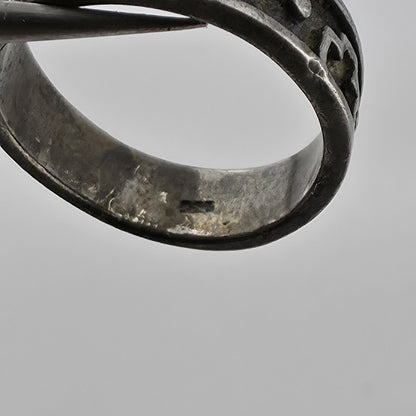 Vintage Sterling Silver Southwestern Band Ring Geometric Pattern Size 5 Jewelry