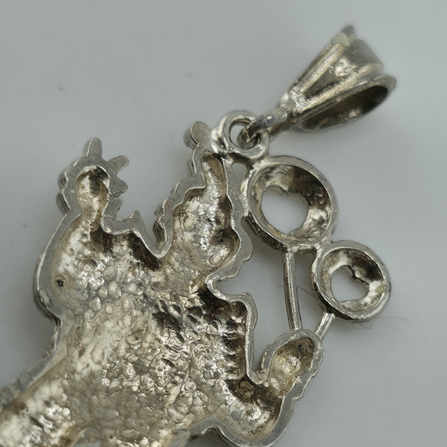 Vintage Sterling Silver 925 Clown Pendant Charm Balloons Jester Circus 4g