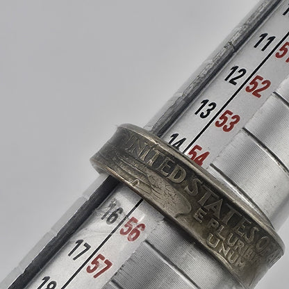1998 USA Quarter Coin Ring Size 7 Handmade Americana Band Jewelry