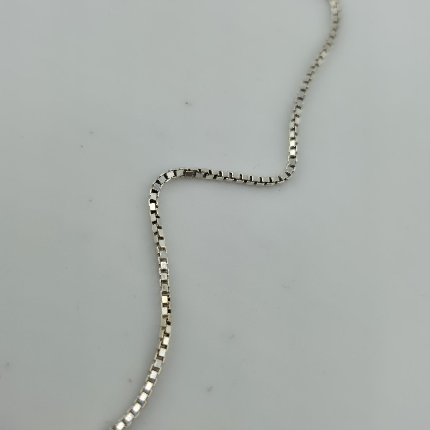 Sterling Silver 925 Italy Box Chain Necklace Approx 16” Dainty Minimalist Chain