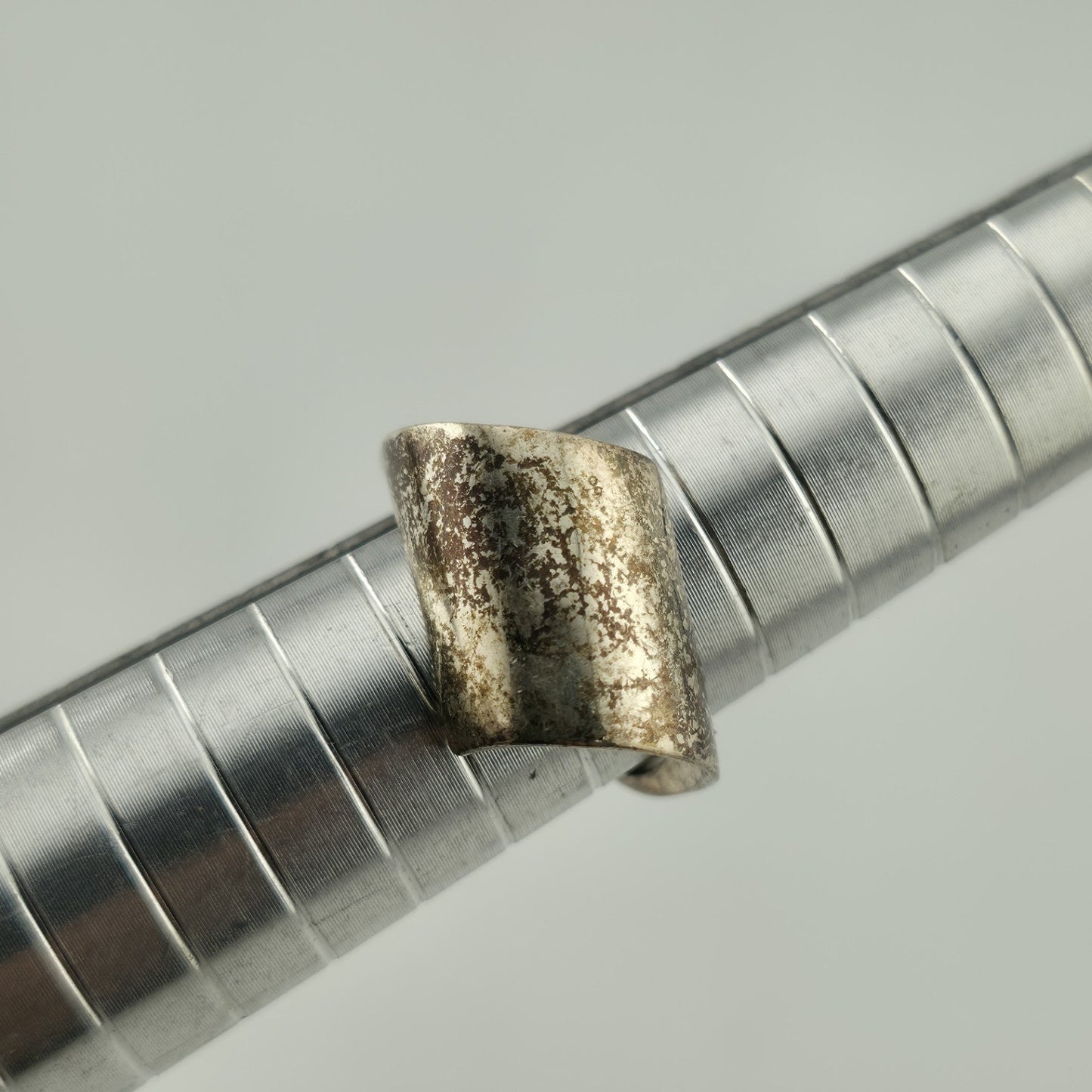 Sterling Silver Ring MCM MODERN contemporary Artisan Organic Minimalist Size 6.7