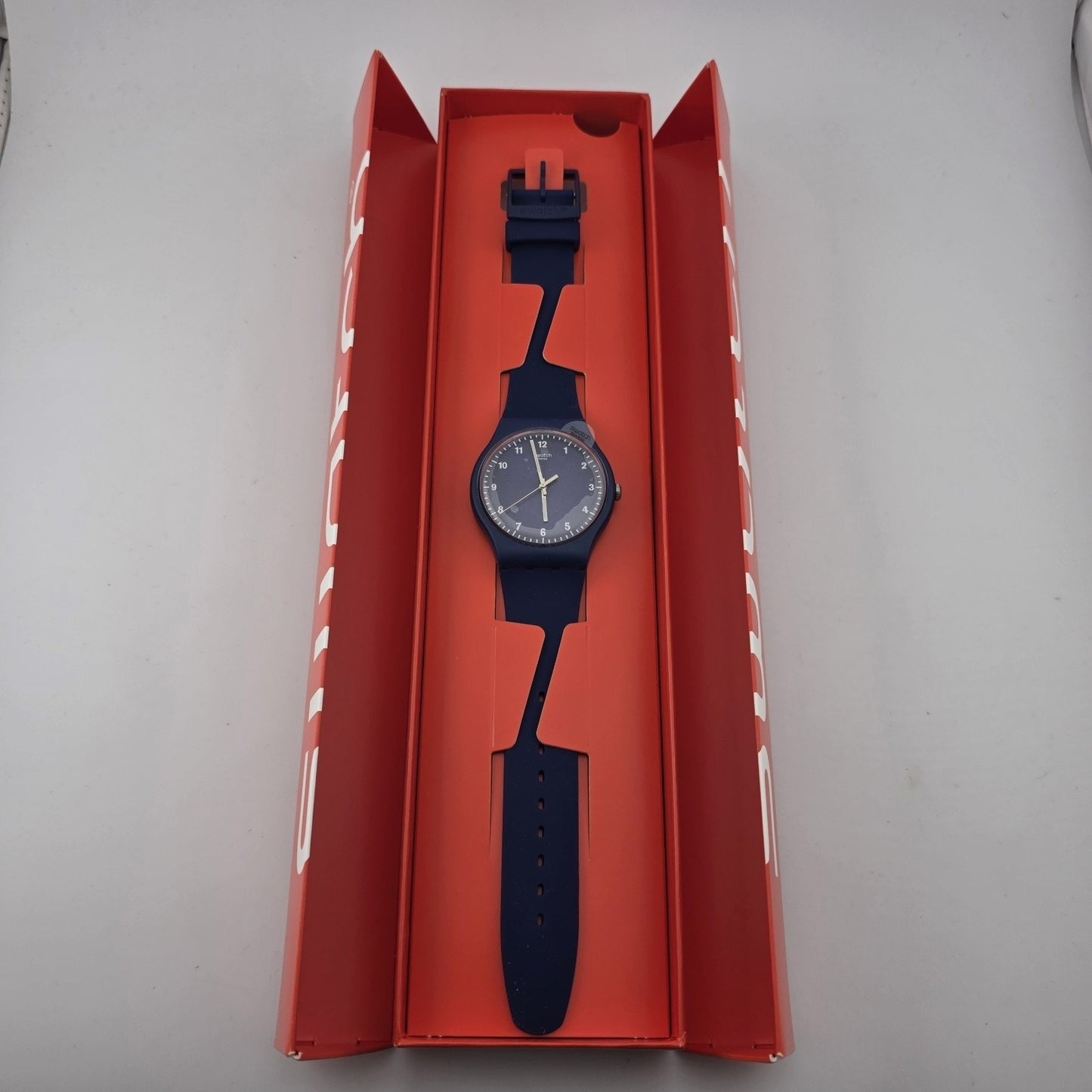 Swatch MONO BLUE Number Dial 41mm Men's Watch SUON112 Unisex New