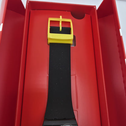 New Limited Swatch Swiss CIAO TUTTI" WRISTWATCH BLACK YELLOW SU0B120 41MM Hell O