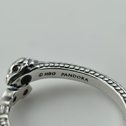 Pandora Game of Thrones Dragon Sparkling Ringcrystal Sterling silver ALE Size 8