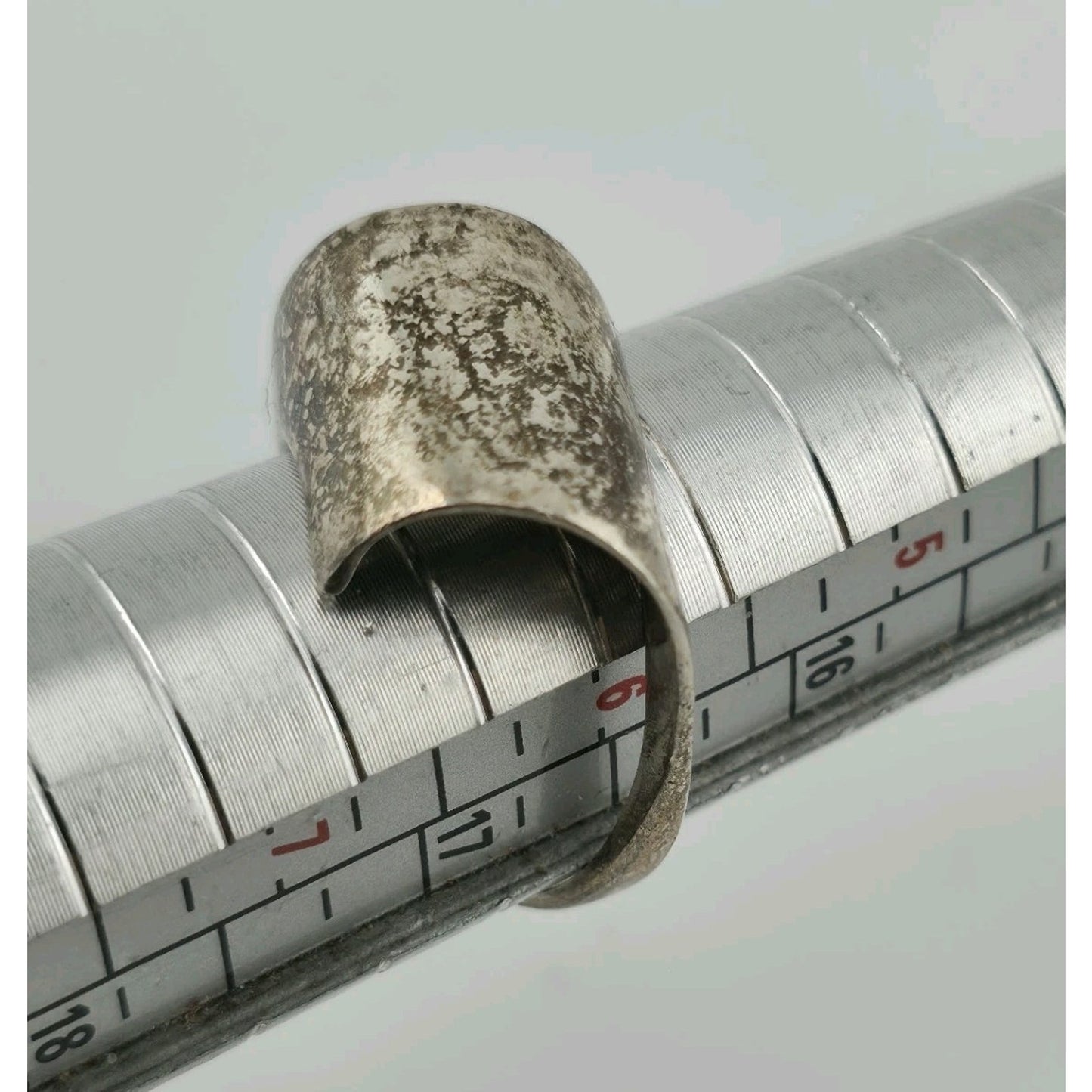 Sterling Silver Ring MCM MODERN contemporary Artisan Organic Minimalist Size 6.7