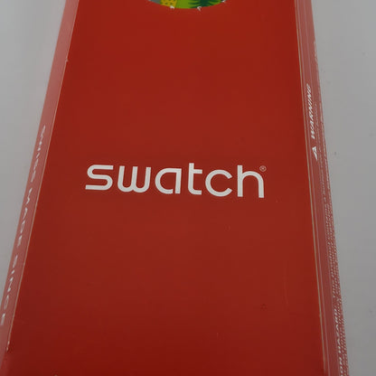 Swatch Originals Exotic Taste Pineapple Watch Green Strap Removable Bezel New