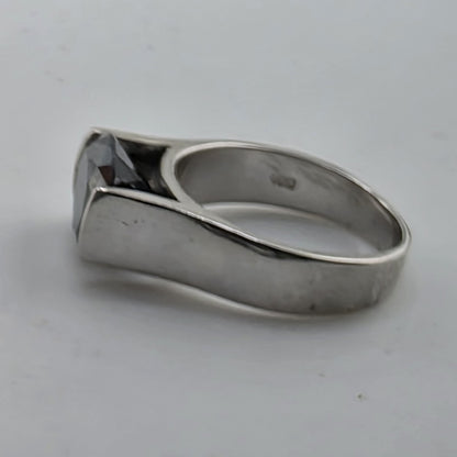 2.5 Ct Black Color Solitaire Moissanite Engagement Ring Sterling Silver Size 7