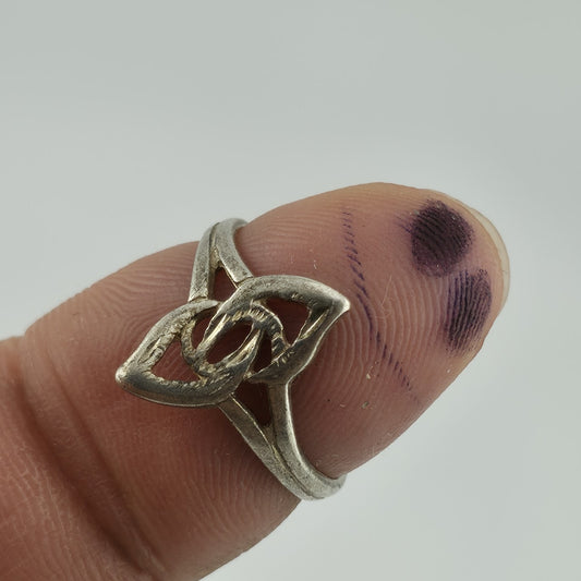 Sterling Silver Celtic Knot Ring Size 6.75 Openwork Vintage 925 Band