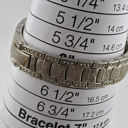Gruen Diamond Quartz Women’s Watch Rhinestone Bracelet 6" Japan Movement