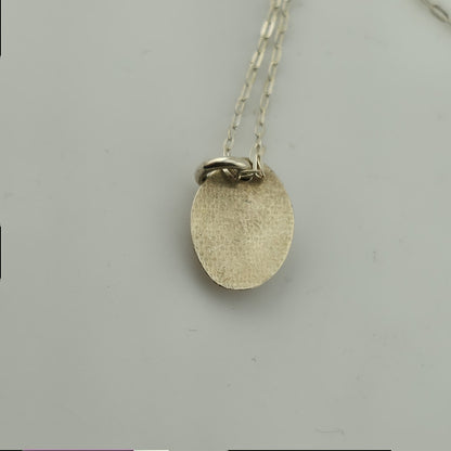 Sterling Silver Abstract Pendant 925 Chain Necklace Modern Minimalist 14"