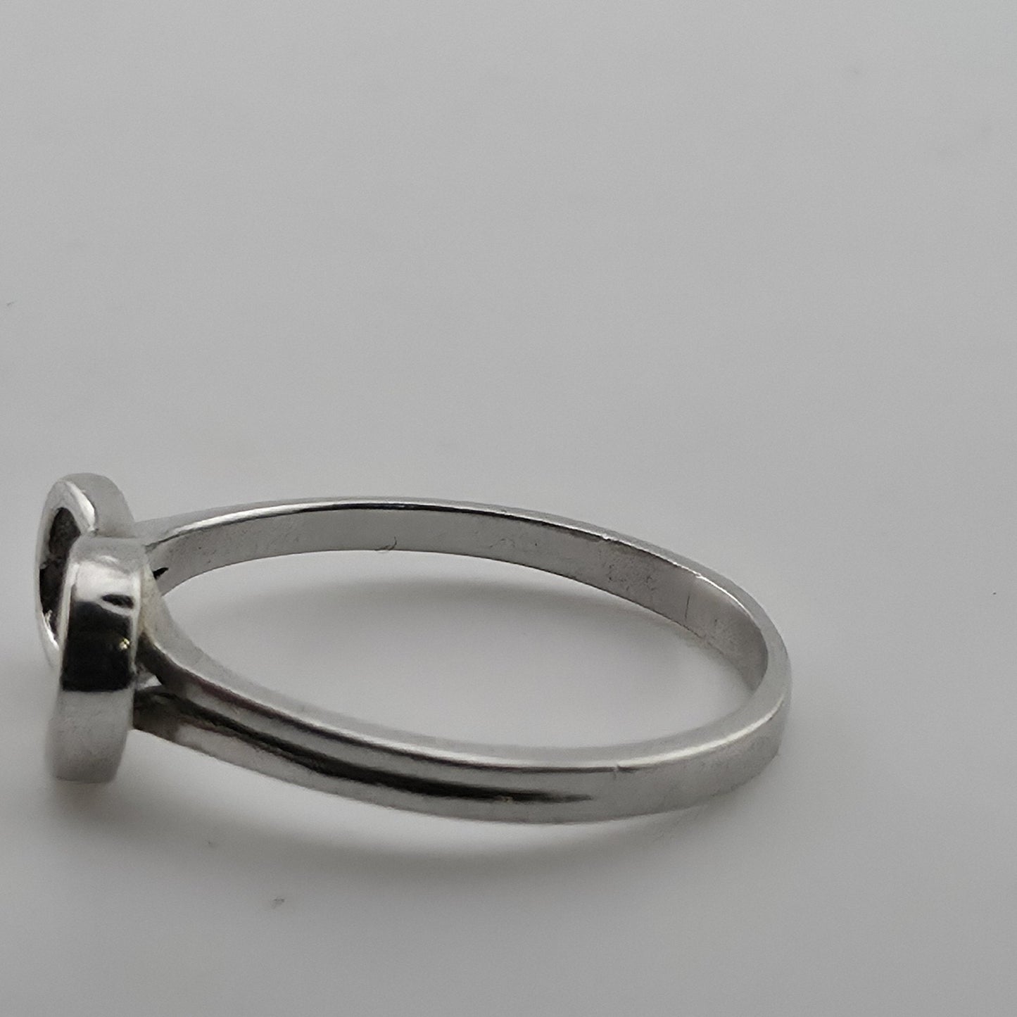 Infinity Knot Ring 925 Sterling Silver CZ Solitaire Size 6.5 Minimalist Jewelry