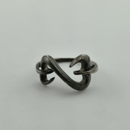 Kay Jewelers Jane Seymour Open Heart Sterling Silver 925 Ring Patina Size 6