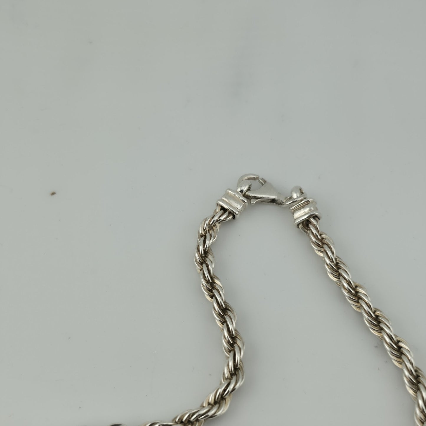 Solid Sterling Silver 925 Rope Chain Necklace 24” 47.2g Heavy Twist Link Italy