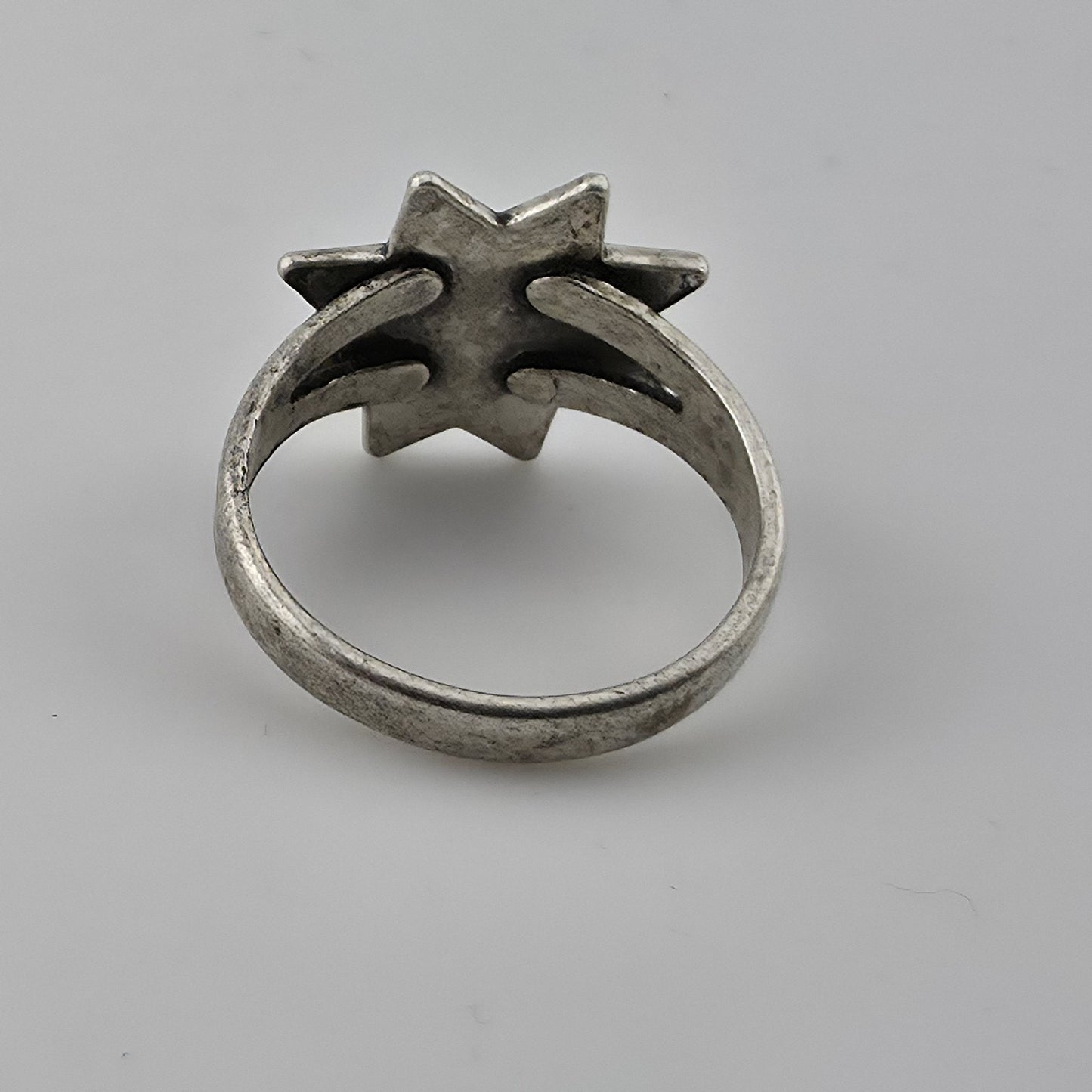 Vintage Mid Century Sterling Silver 8 Point Star Ring 6.25 Bell Trading Post