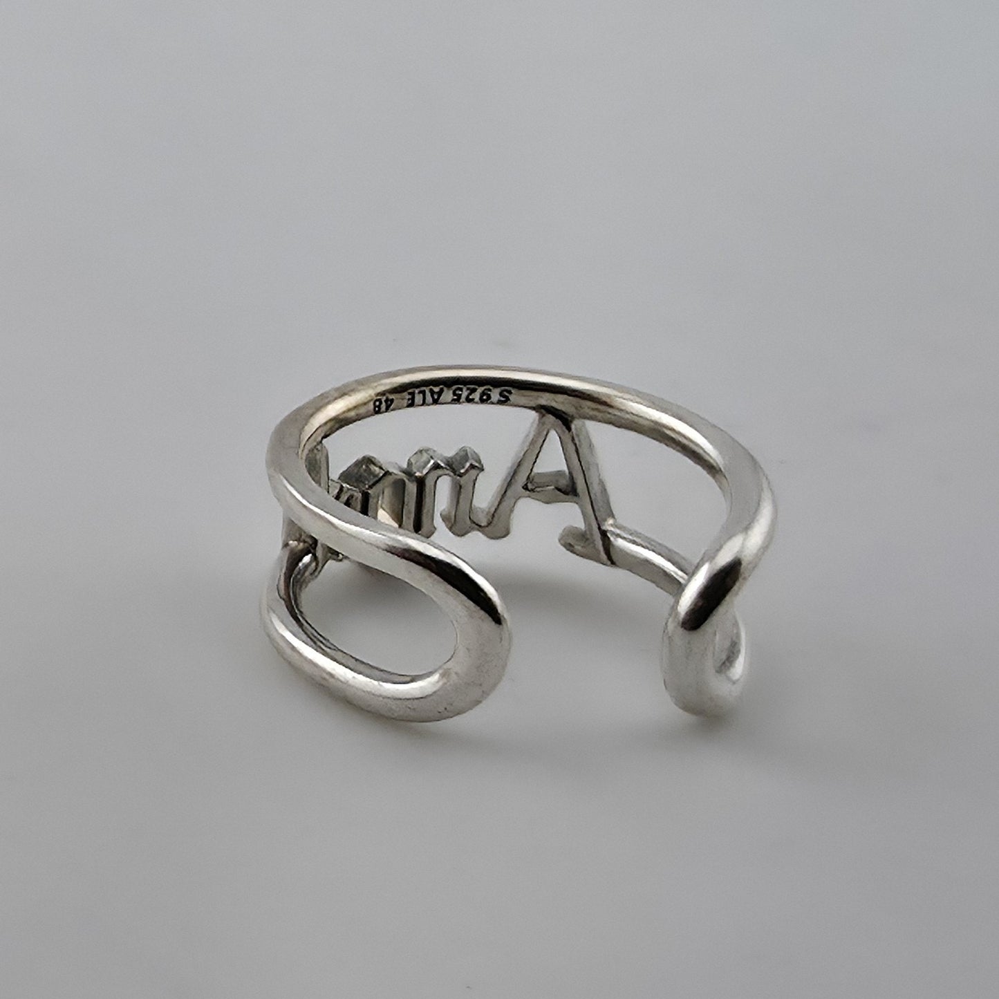 Pandora ME Angel Open Ring Sterling Silver Retired Discontinued Design Sz 5
