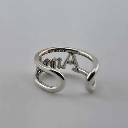 Pandora ME Angel Open Ring Sterling Silver Retired Discontinued Design Sz 5