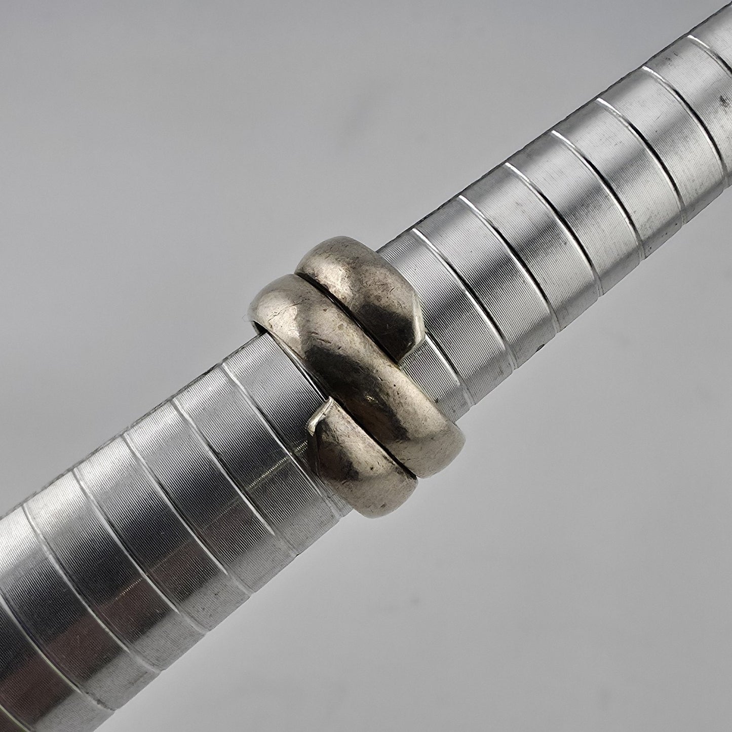 Vintage Mexico 925 Sterling Silver Wrap Ring Size 7 Modernist Coil Band 1m34 Mcm
