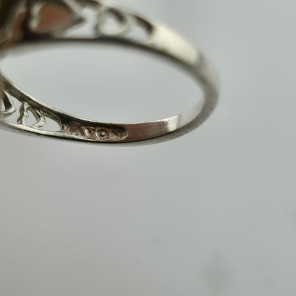 Sterling Silver 925 Avon Birthstone Ring Size 8.75 Vintage Colorful Dainty Stack