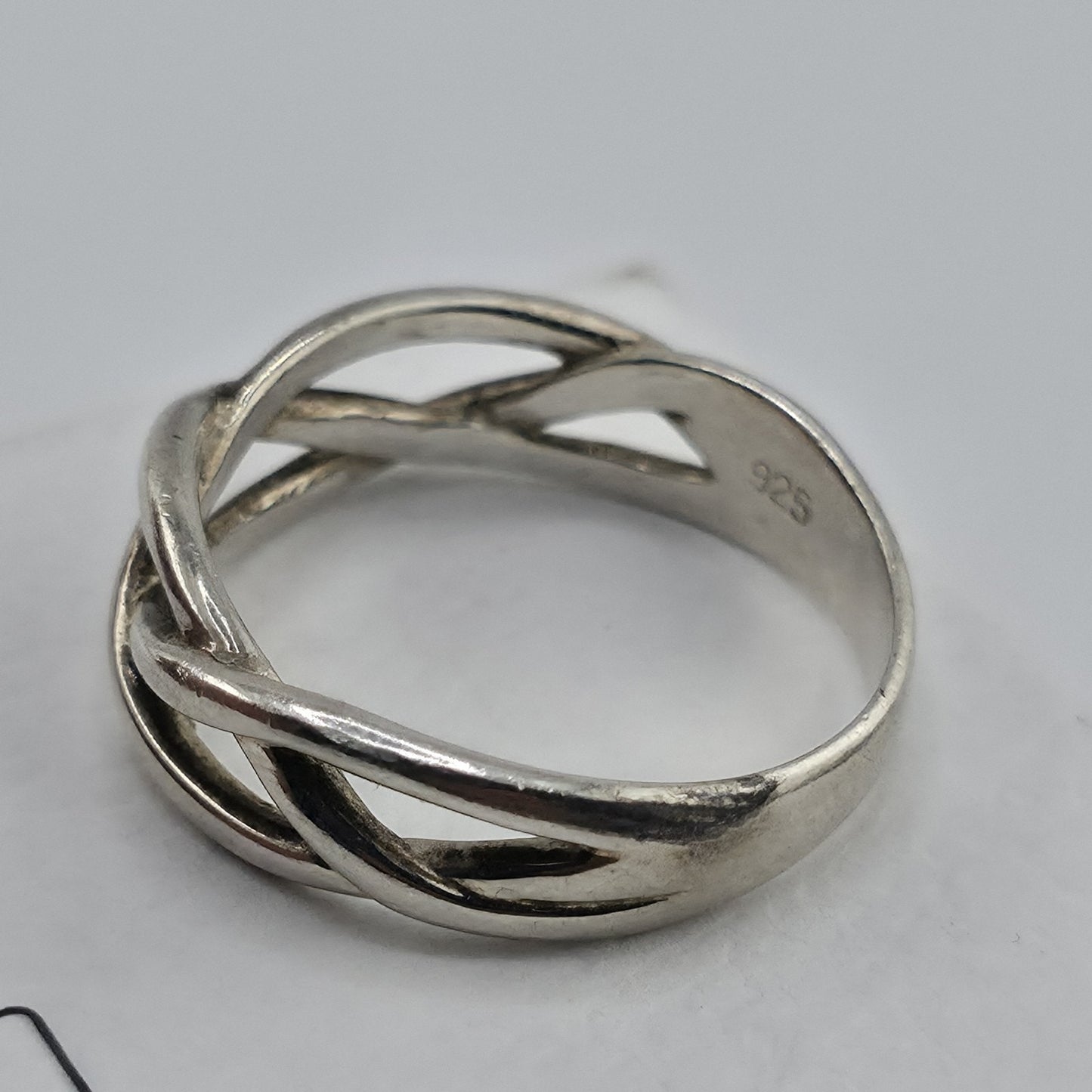 Sterling Silver Love Knot Ring Size 9.5 925 Open Celtic Infinity Band