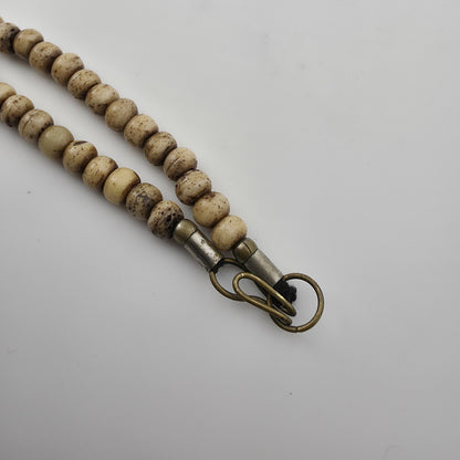 Tribal Necklace Tibetan dZi African Batik Beads Vintage 30in