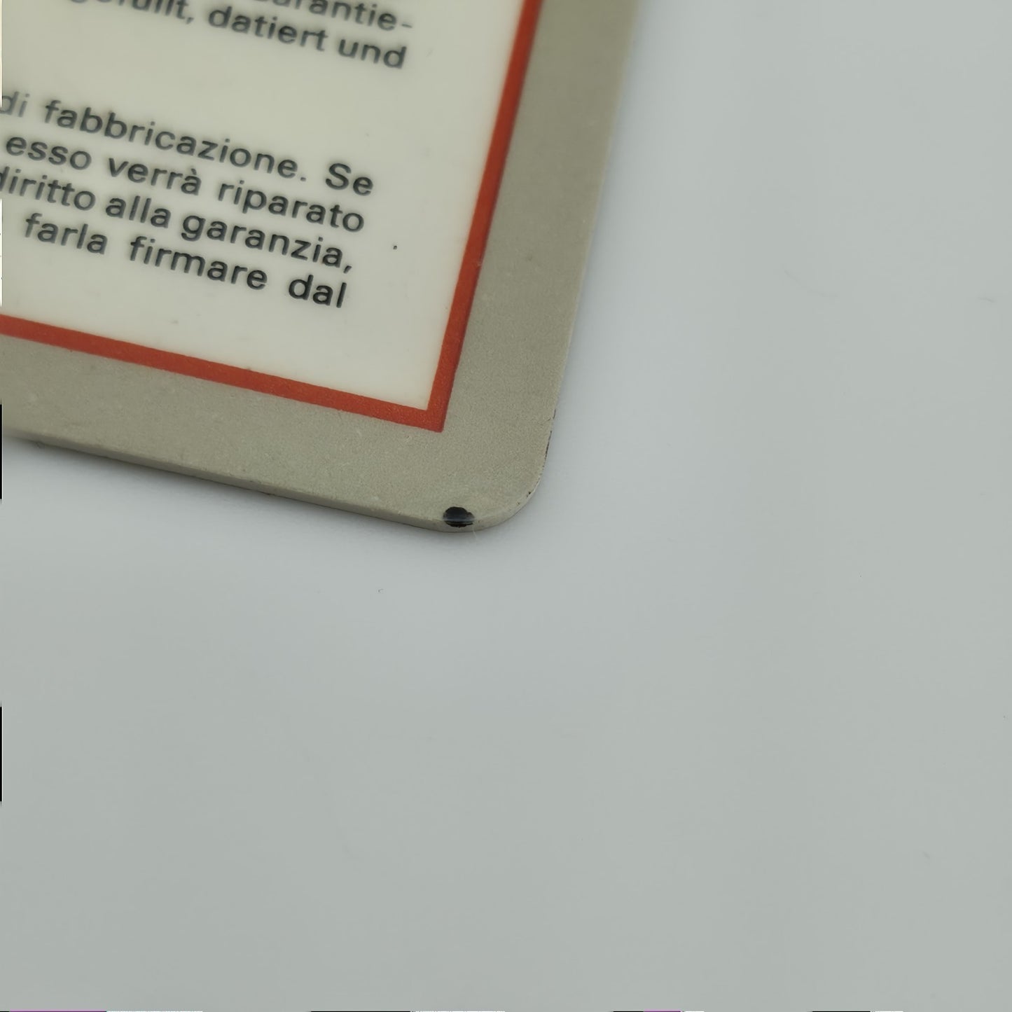Omega International warranty card 1991 w/ Dealer Ref: MD7950870 Ephemera Vintage