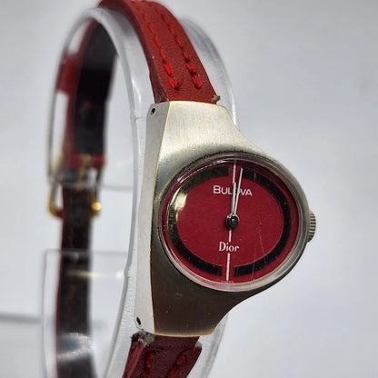 Christian Dior Watch Collaboration Vintage 1970s Ladies Reference 861913 Red