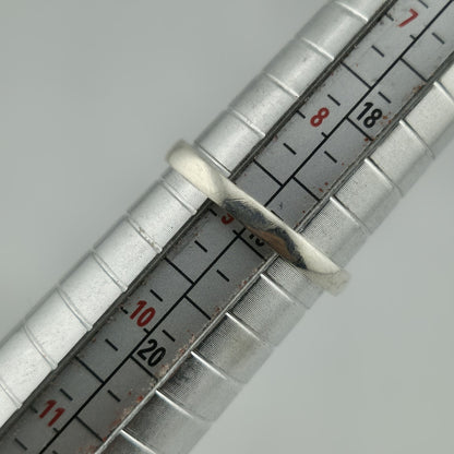 925 Sterling Silver Ring Celtic Trinity Knot Agate Blue Stone Size 8.75