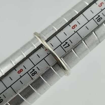 Ring Sterling Silver Sackable Band White Colorless Stone Cute Jewelry Size 7