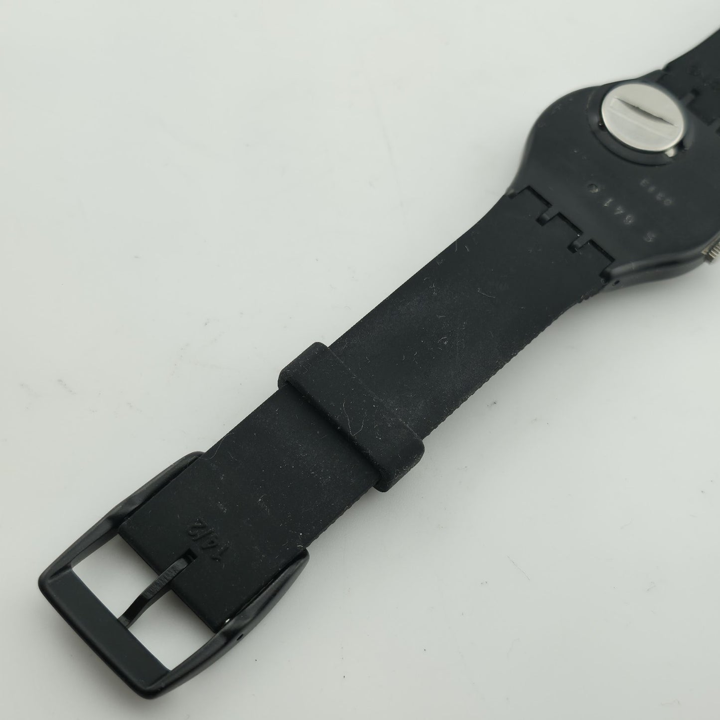 Swatch Watch Mirror Dial Gent Unisex Black Vintage 1995 Working New Battery