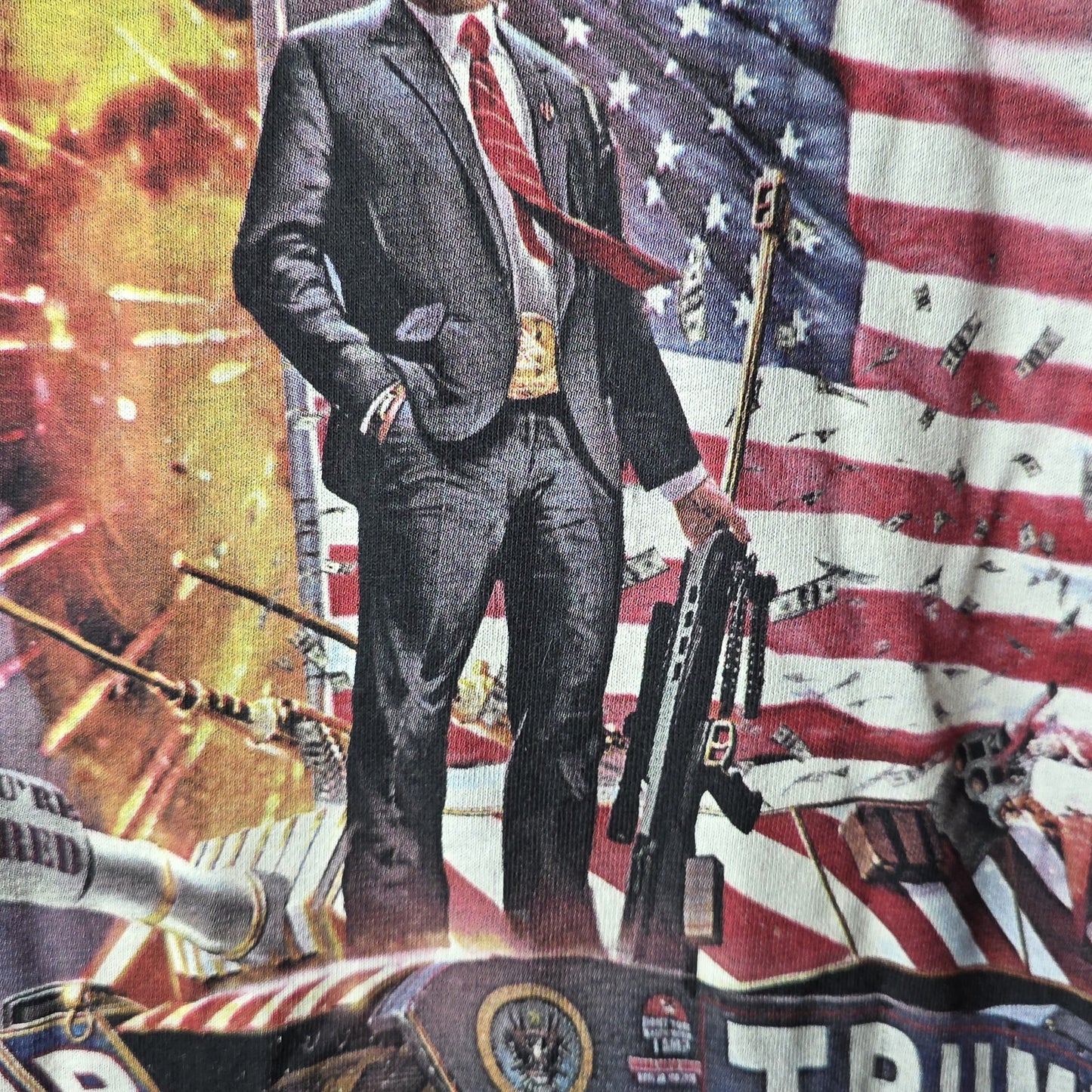 Donald trump The Mountain Shirt Mens XL Black Big Print 2016 USA 47 president