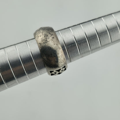 925 Sterling Silver Ring Dome Open work band Size 6 Cocktail