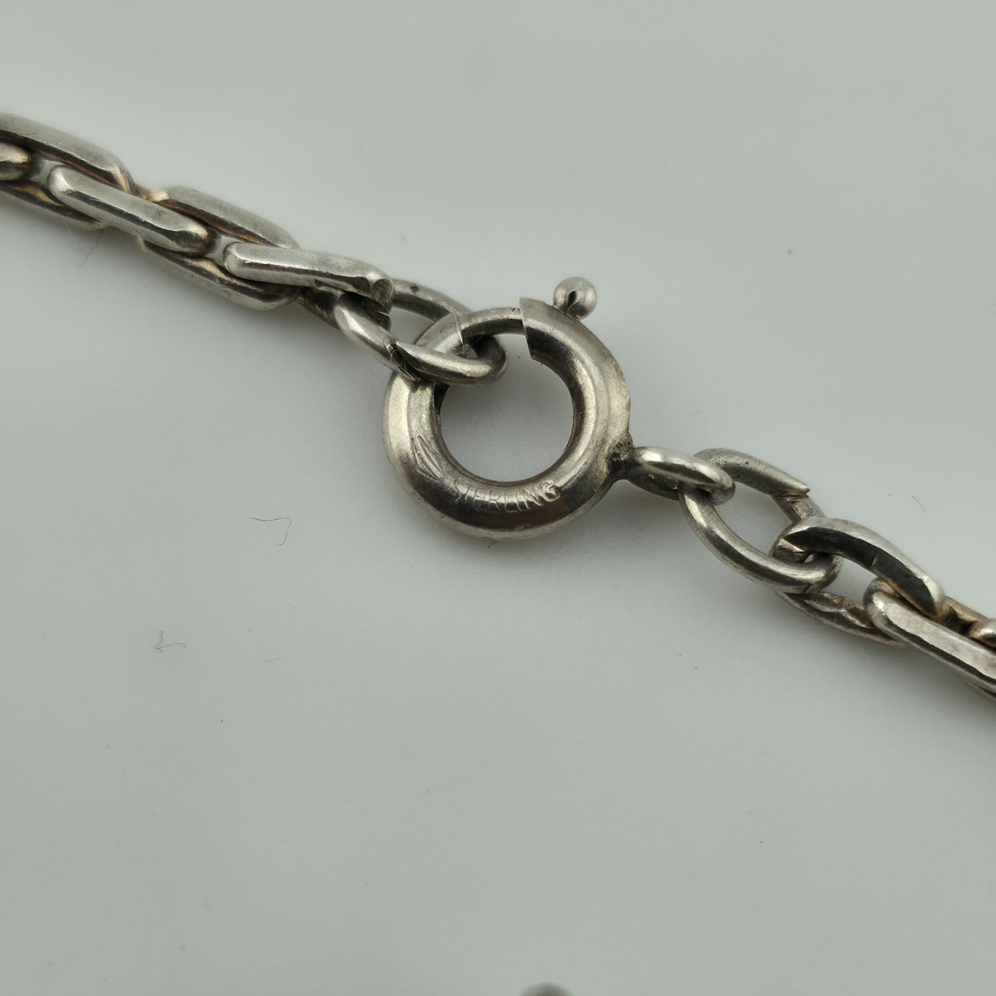Sterling Silver Cross pendant Sterling Silver Necklace Choker 14” 20g Vintage