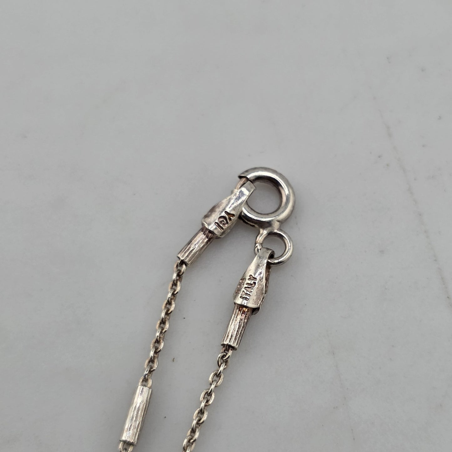 925 Sterling Silver Clover Charm Irish Shamrock Charm Jewelry 20in Chain