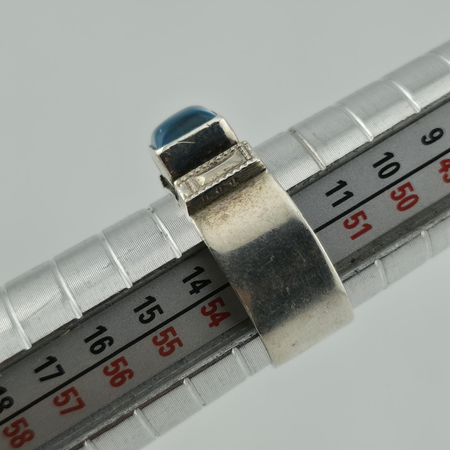 Alice Platero Sterling Silver Ring Size 6.5  Blue Stone artisan Navajo Vintage