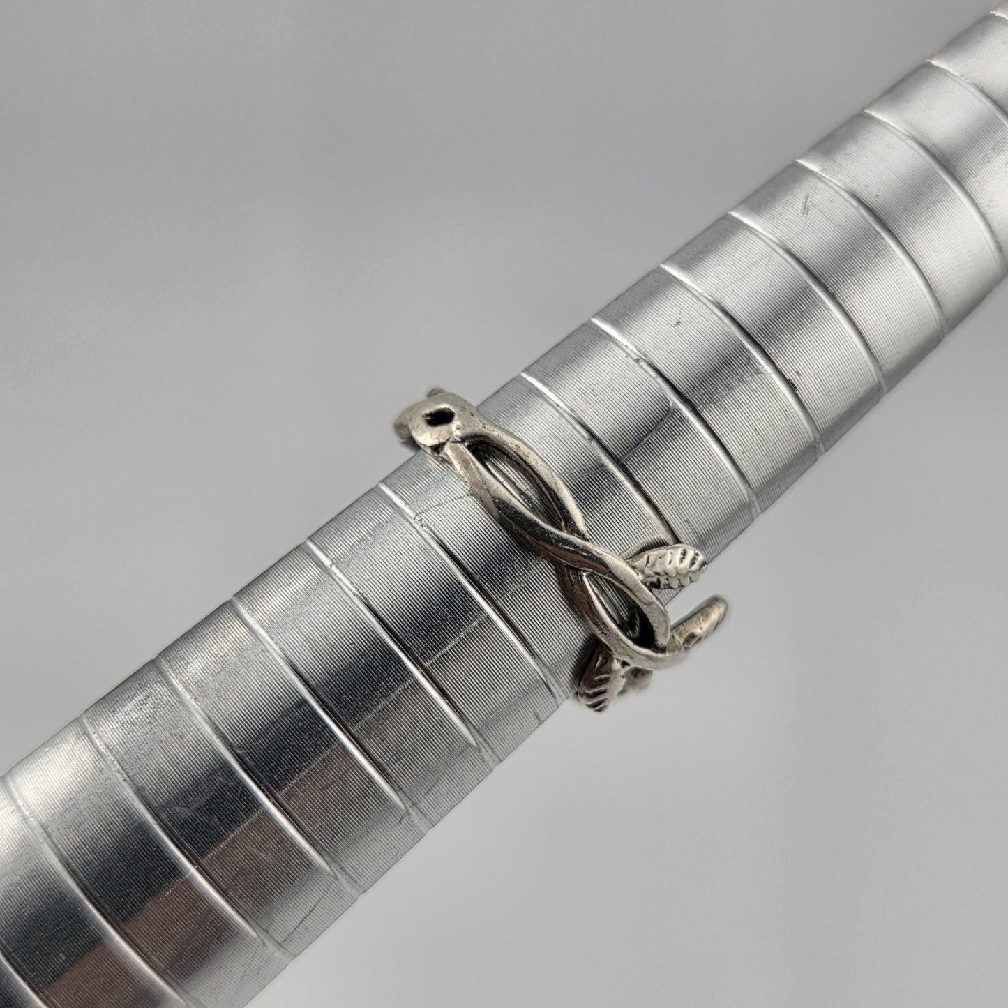 925 Sterling Silver Ring Olive Leaf Style Band 6 laurel branch design