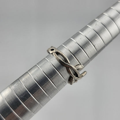 925 Sterling Silver Ring Olive Leaf Style Band 6 laurel branch design