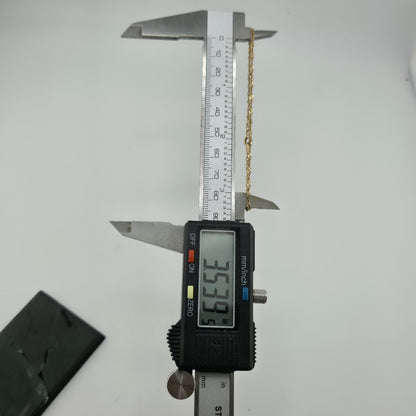 14K Yellow Gold Singapore Chain Bracelet  ITALY 1.8mm 7" Vintage