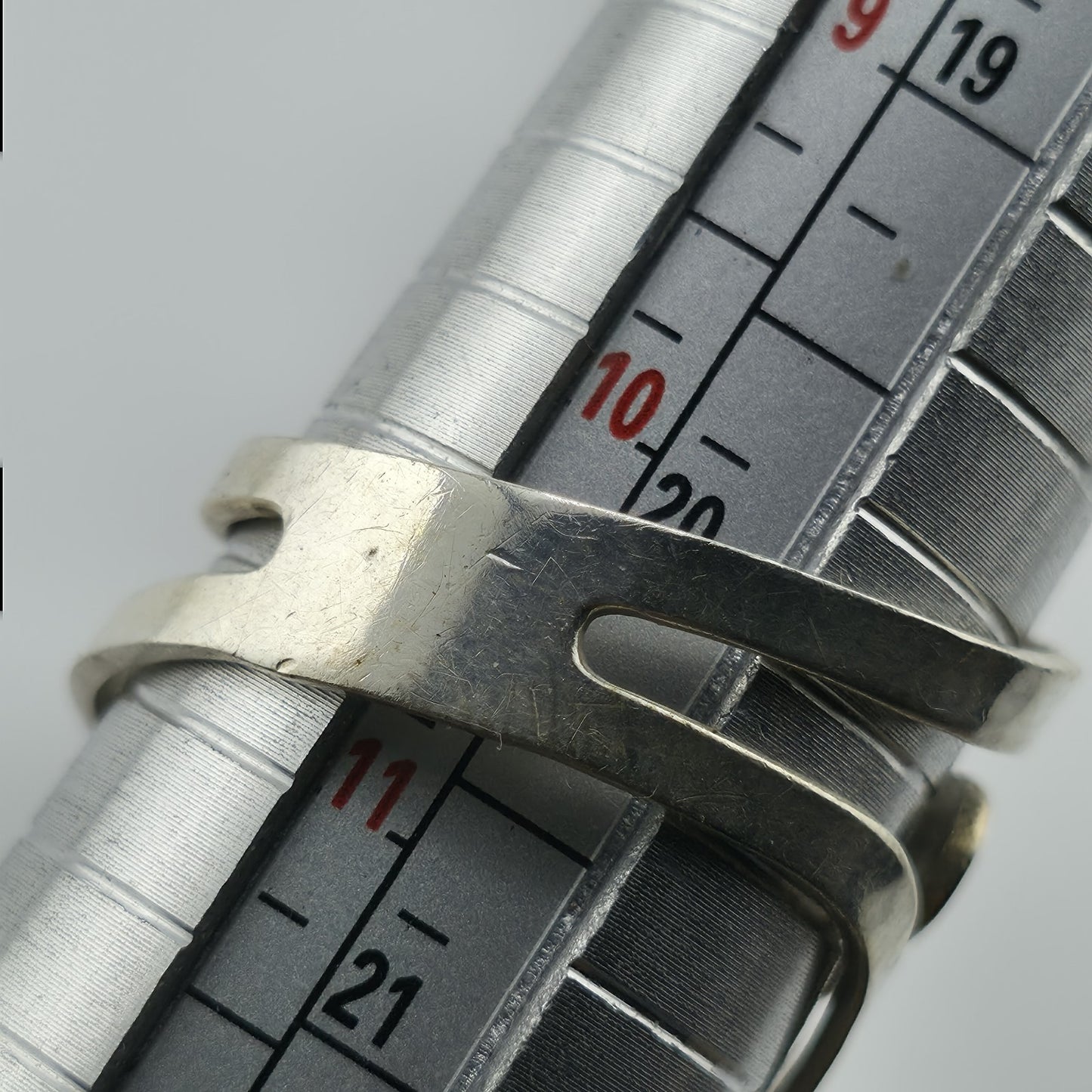 Sterling Silver Open Wrap Ring Abstract Wave Modernist Adjustable 925 Vintage