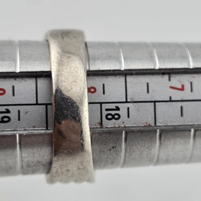 925 Sterling Silver Ring Natural Purple Green Stones Size 8 Chip On Amethyst