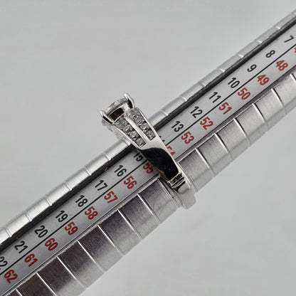 Sterling Silver Cubic Zirconia Engagement Wedding Ring 7 Solitaire Style 925