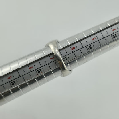 Sterling Silver Ring Marquise Clear Stone Baguette Design Size 6.75 Vintage 925